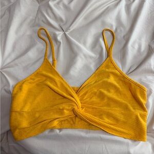 SHEIN Mustard Twist Crop Top